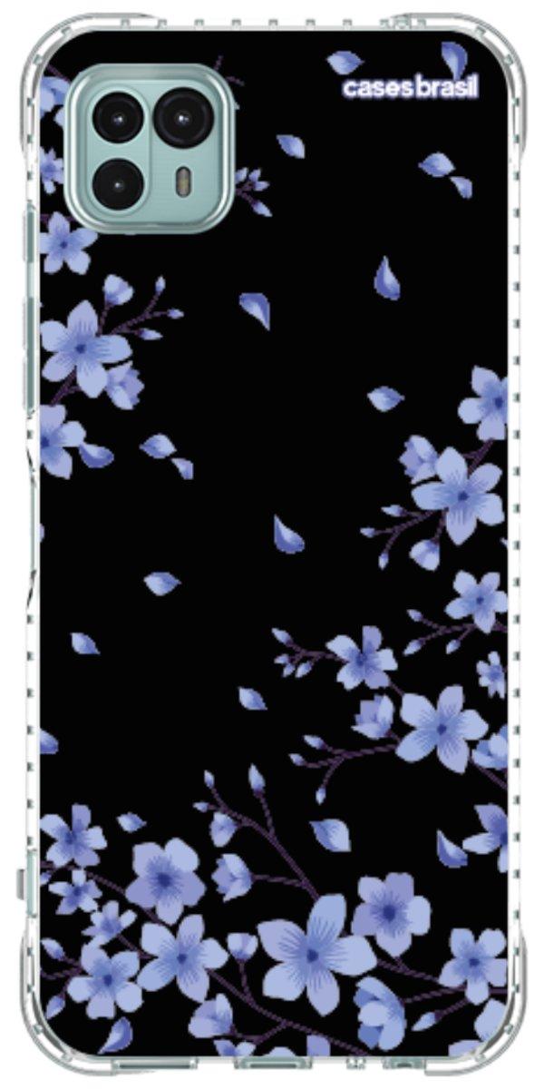 Capinha para Celular Flores de Cerejeira Azuis
