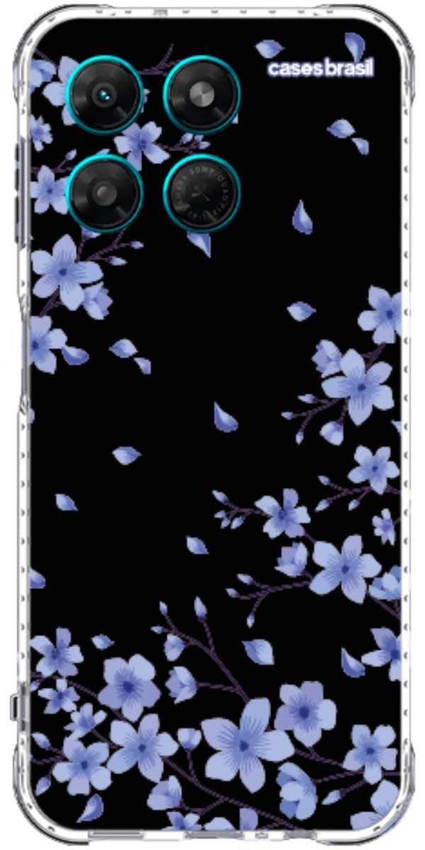 Capinha para Celular Flores de Cerejeira Azuis