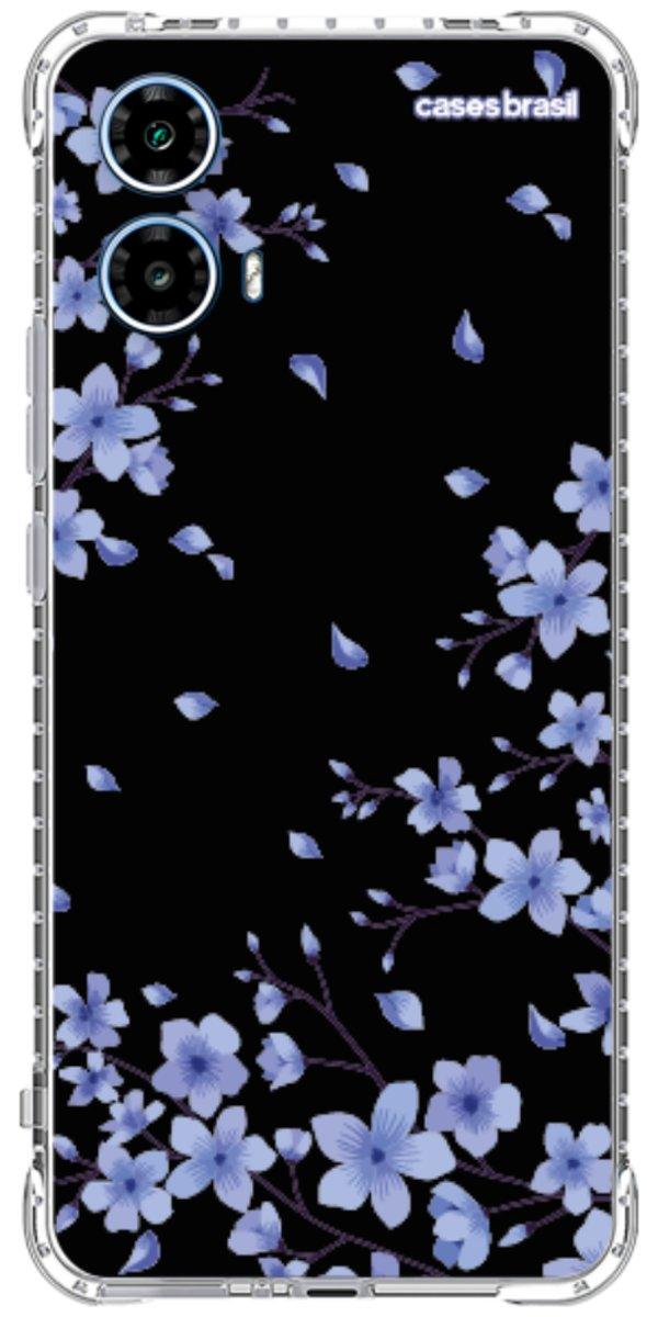 Capinha para Celular Flores de Cerejeira Azuis