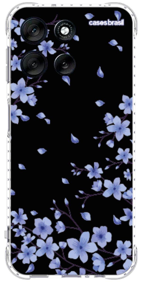 Capinha para Celular Flores de Cerejeira Azuis