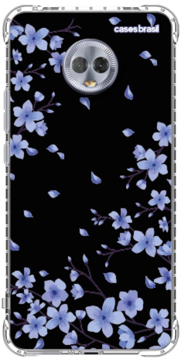 Capinha para Celular Flores de Cerejeira Azuis