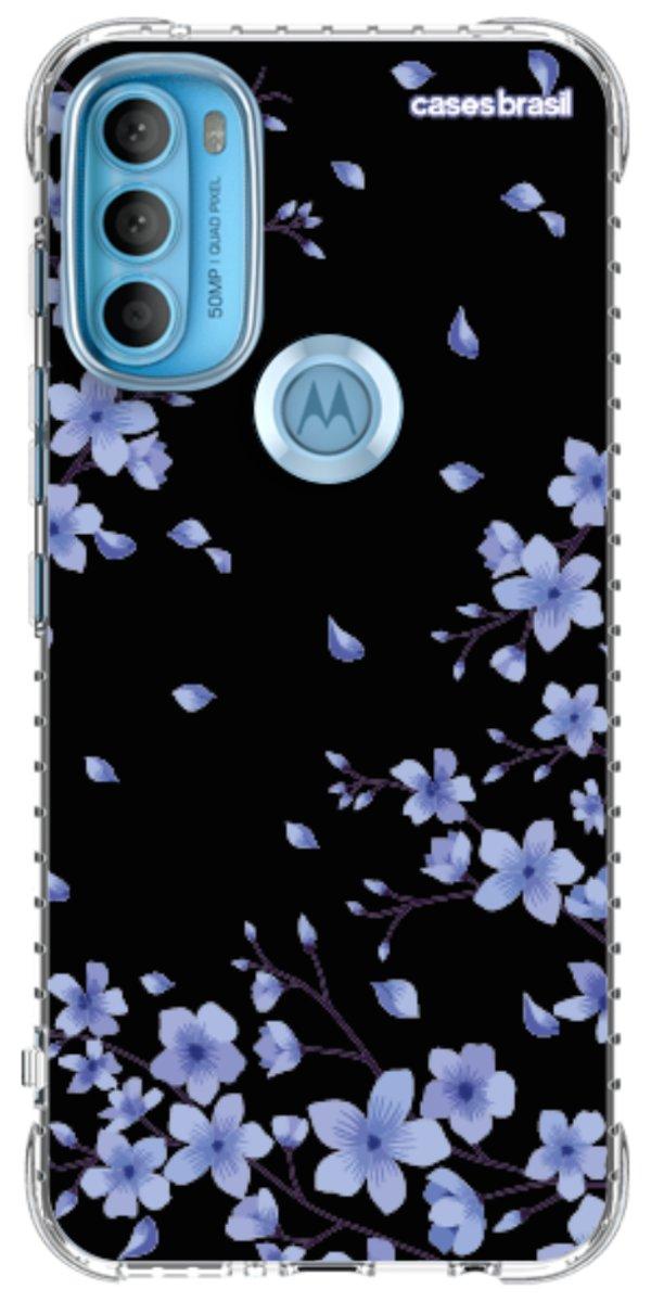 Capinha para Celular Flores de Cerejeira Azuis