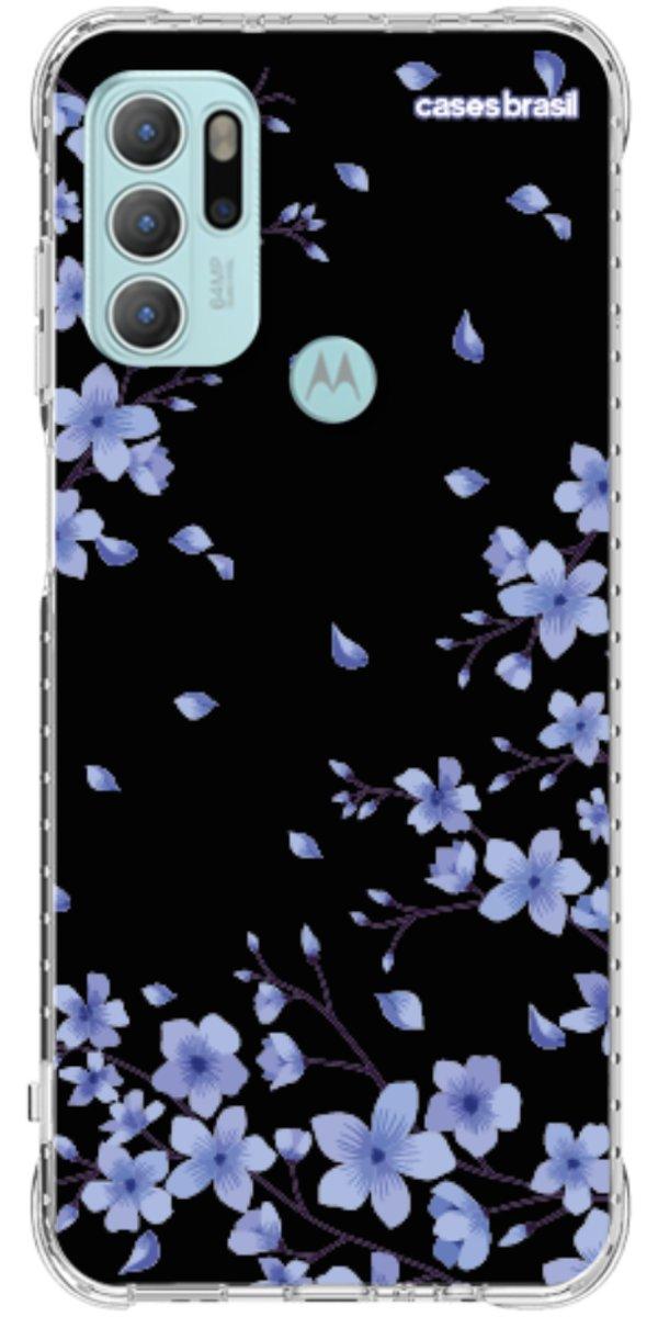Capinha para Celular Flores de Cerejeira Azuis