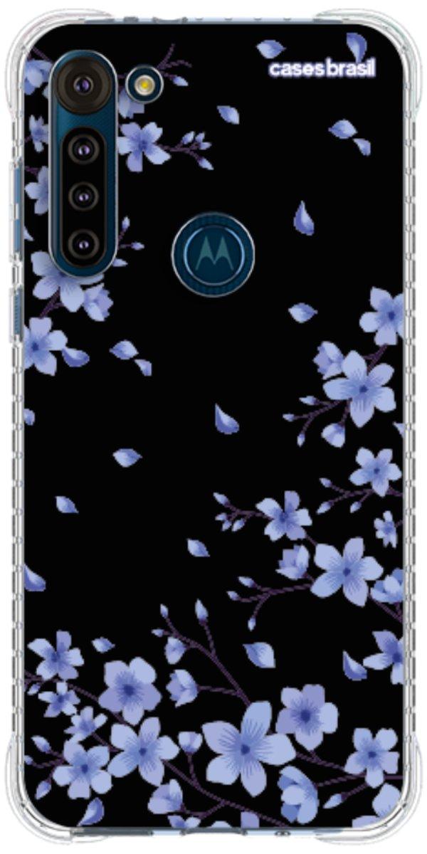 Capinha para Celular Flores de Cerejeira Azuis