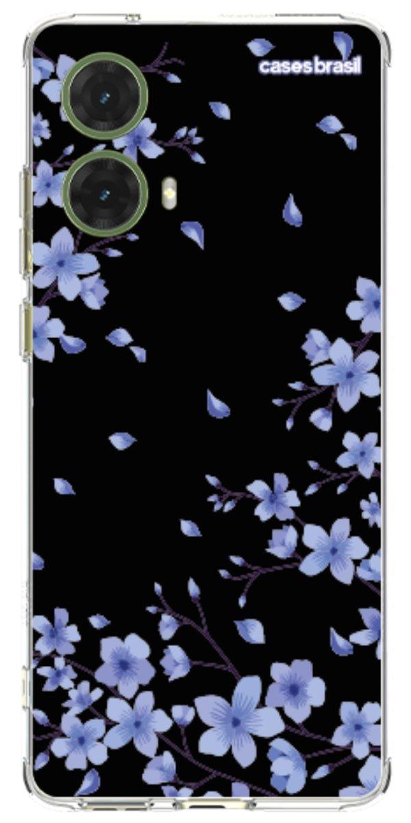 Capinha para Celular Flores de Cerejeira Azuis