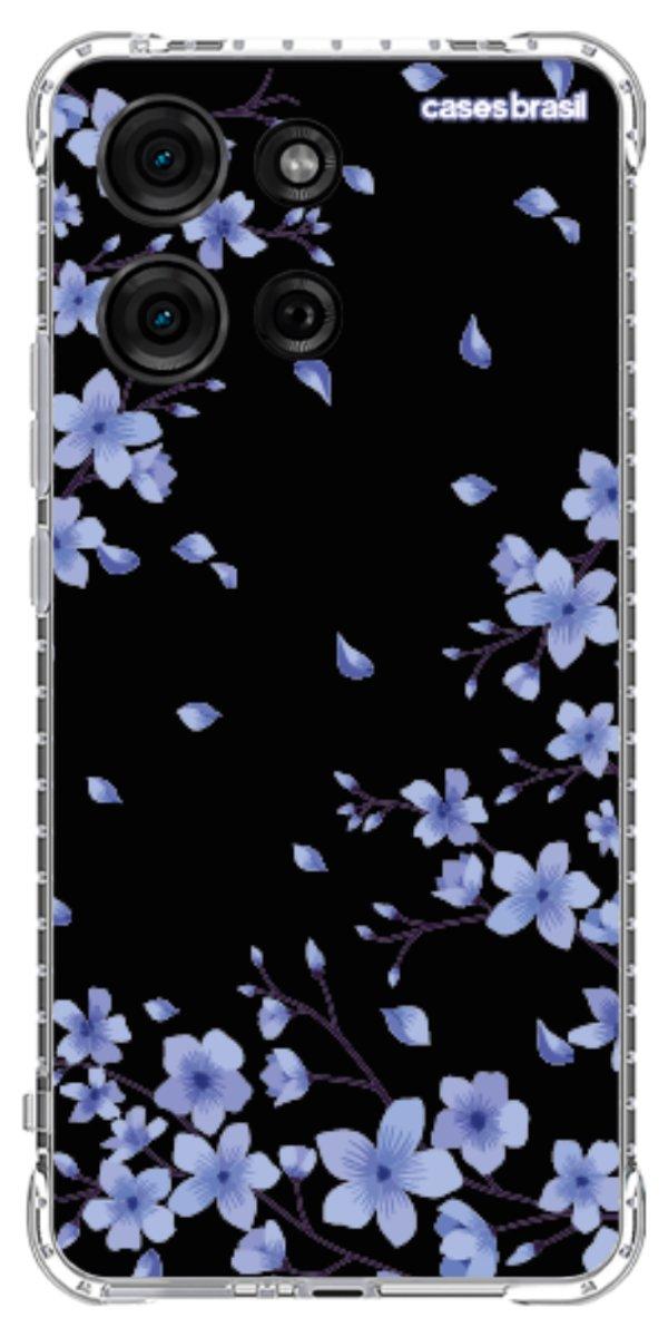 Capinha para Celular Flores de Cerejeira Azuis