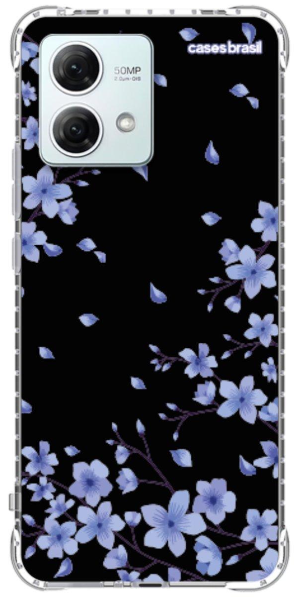 Capinha para Celular Flores de Cerejeira Azuis