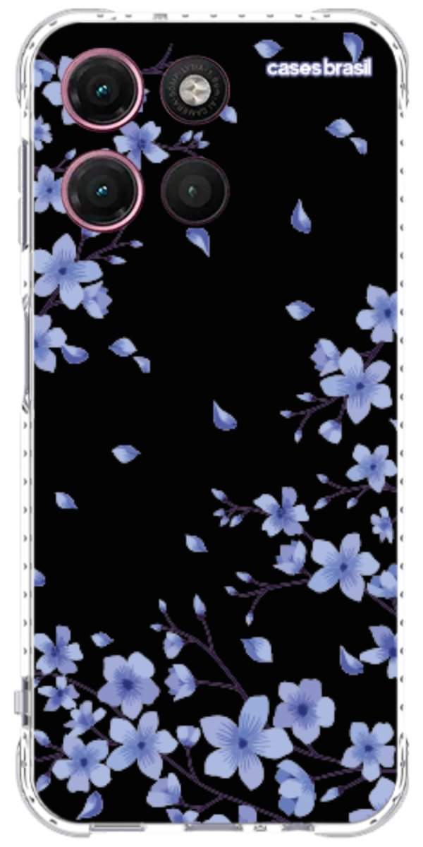 Capinha para Celular Flores de Cerejeira Azuis