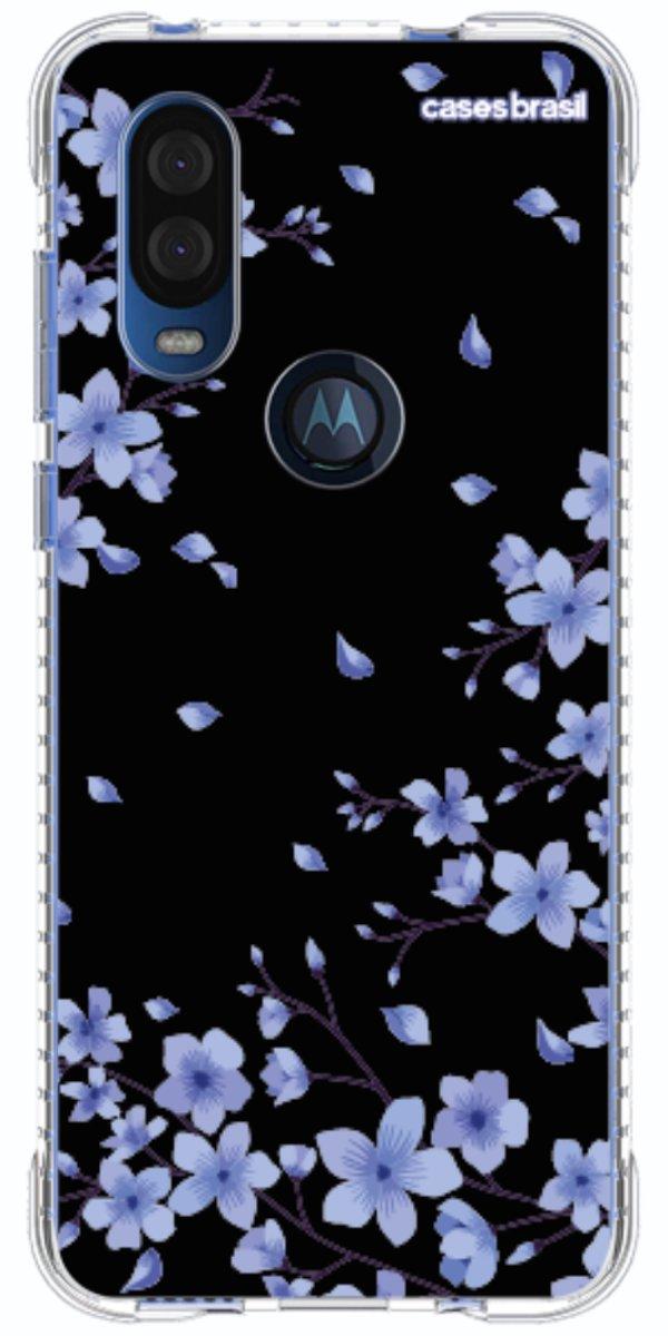 Capinha para Celular Flores de Cerejeira Azuis