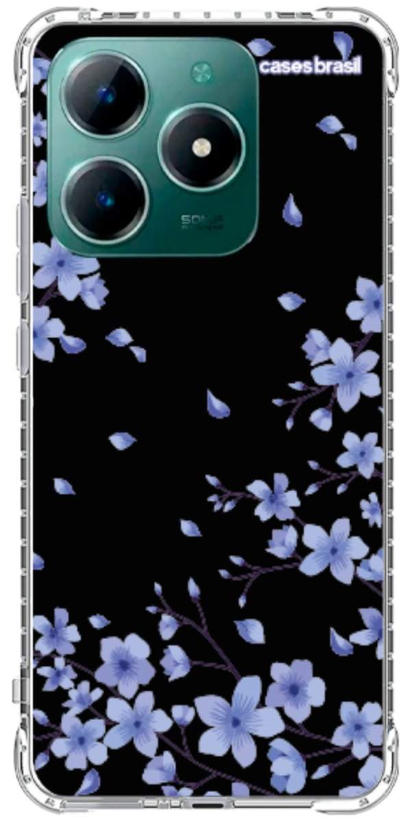 Capinha para Celular Flores de Cerejeira Azuis