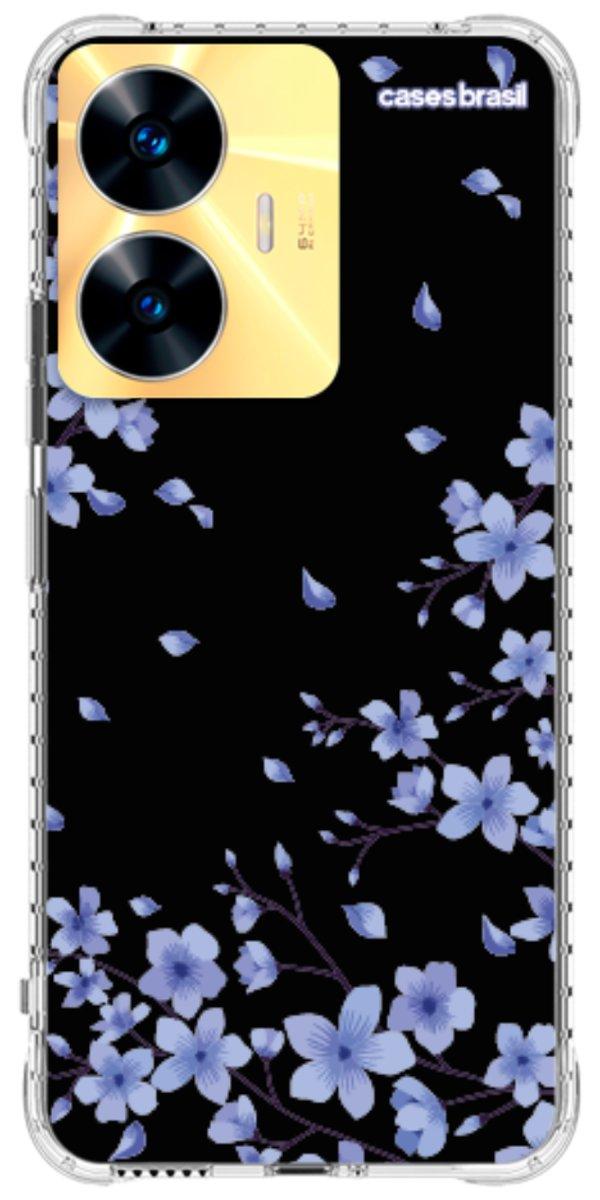Capinha para Celular Flores de Cerejeira Azuis