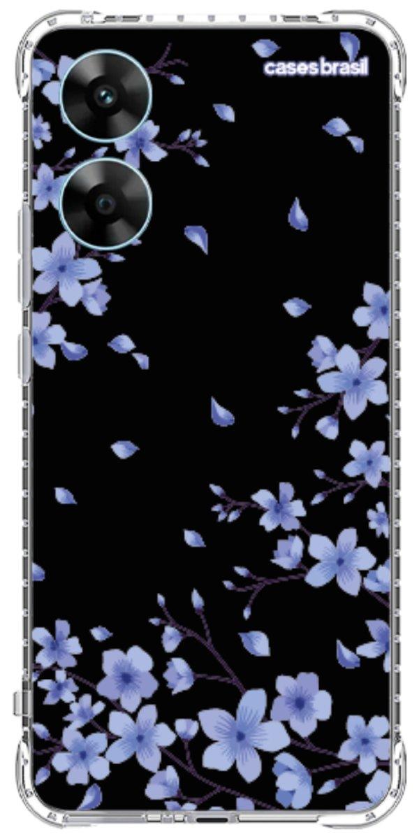 Capinha para Celular Flores de Cerejeira Azuis