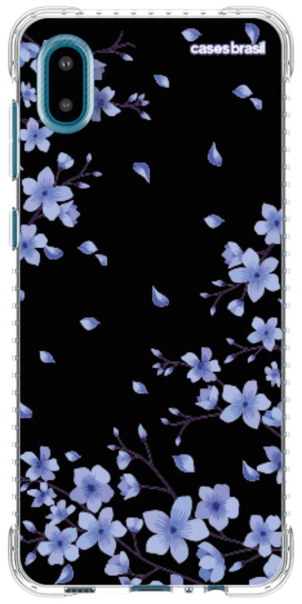 Capinha para Celular Flores de Cerejeira Azuis