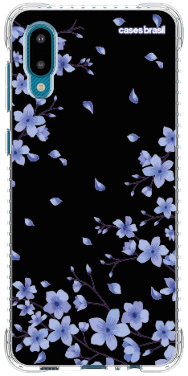 Capinha para Celular Flores de Cerejeira Azuis