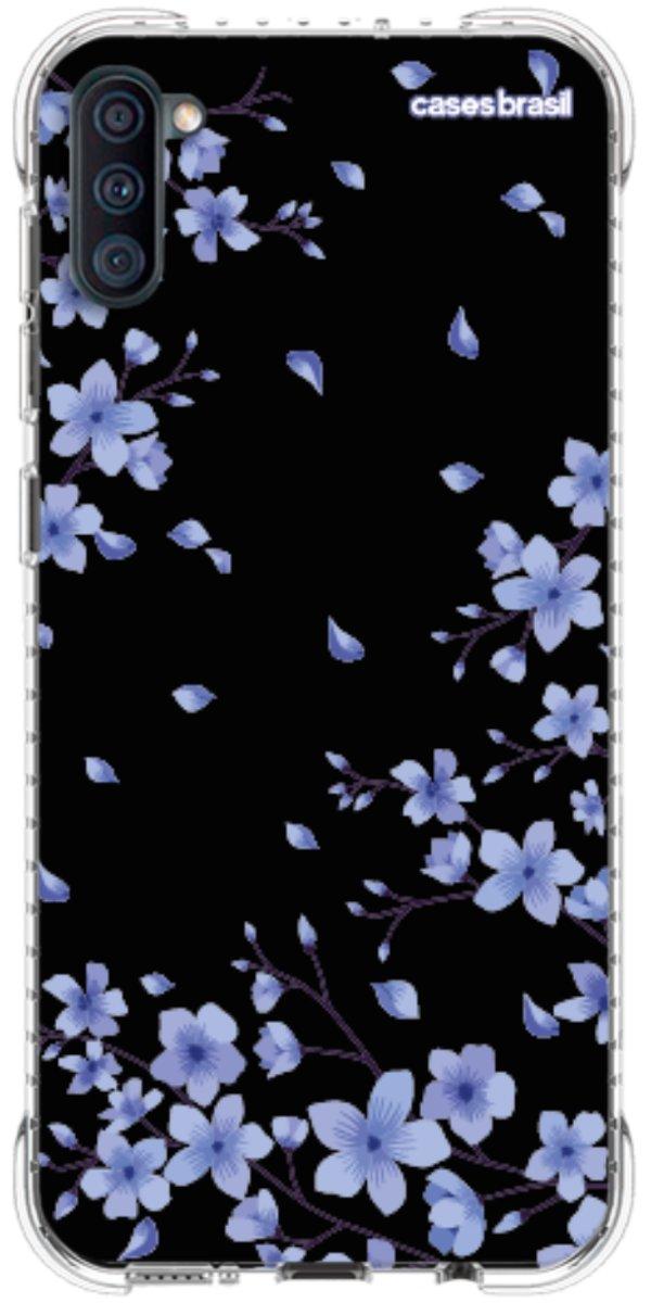 Capinha para Celular Flores de Cerejeira Azuis