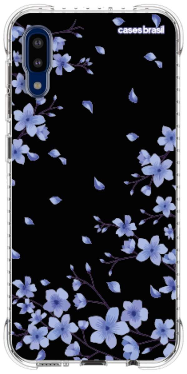 Capinha para Celular Flores de Cerejeira Azuis