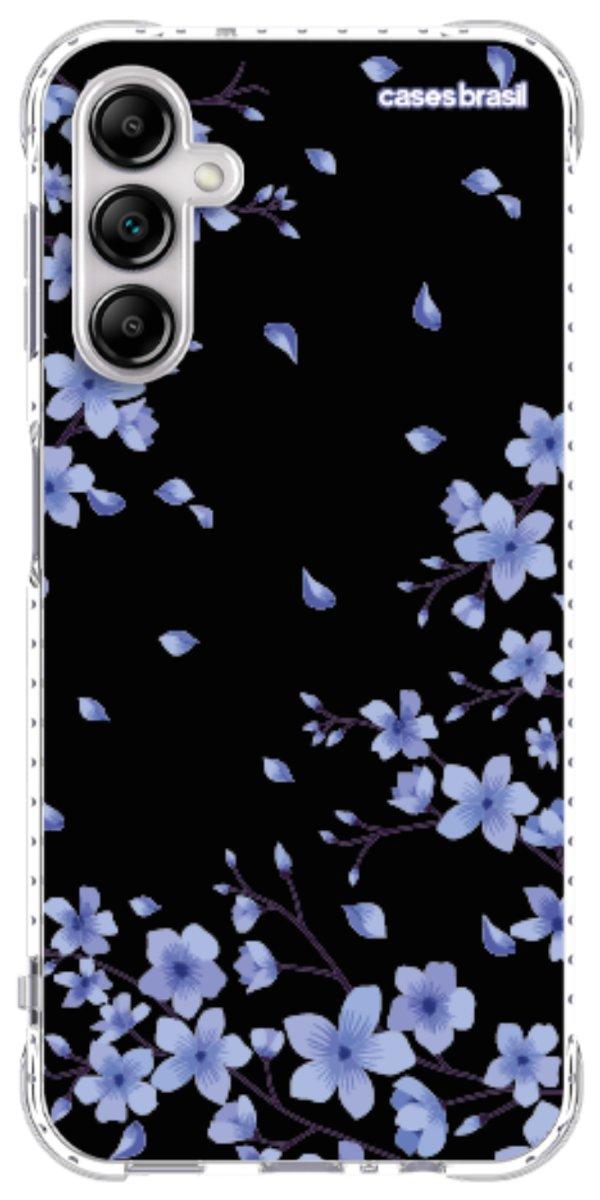 Capinha para Celular Flores de Cerejeira Azuis