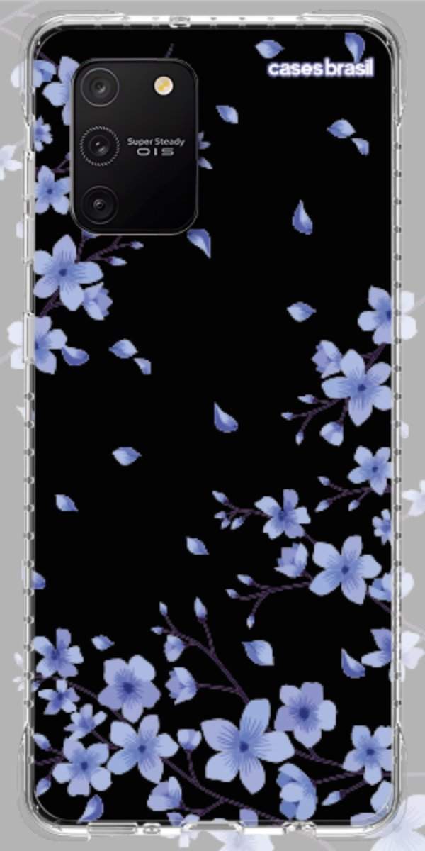 Capinha para Celular Flores de Cerejeira Azuis