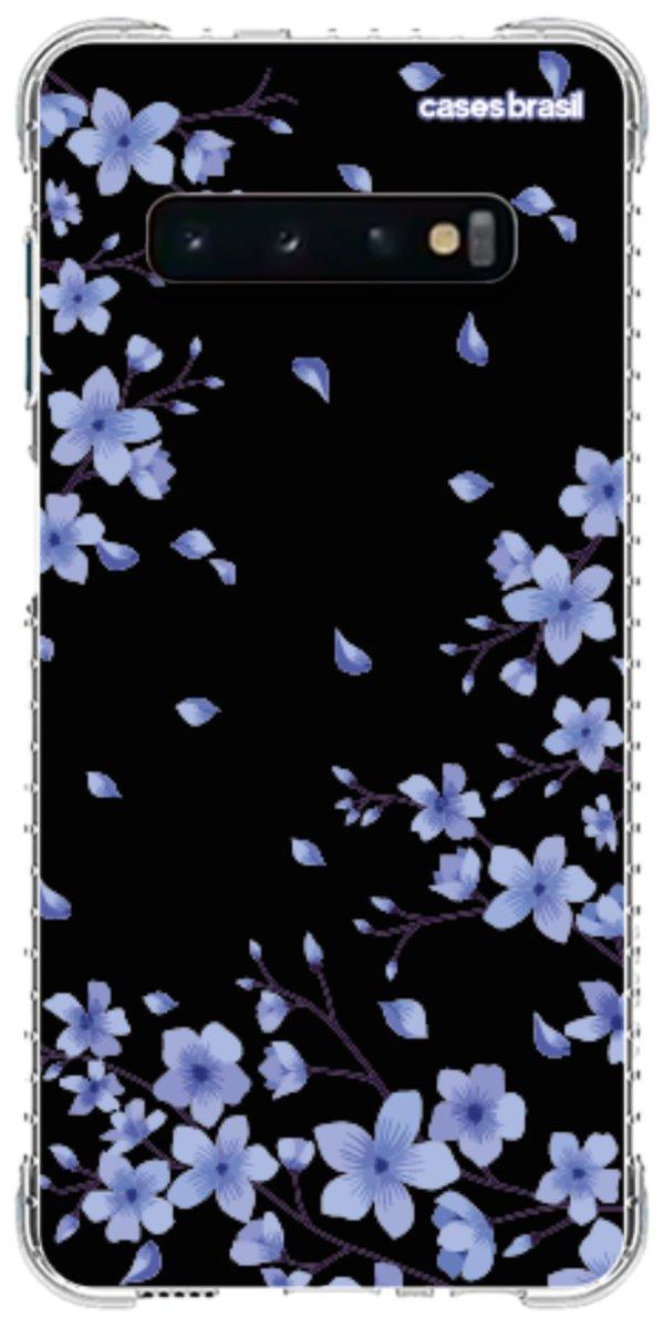 Capinha para Celular Flores de Cerejeira Azuis