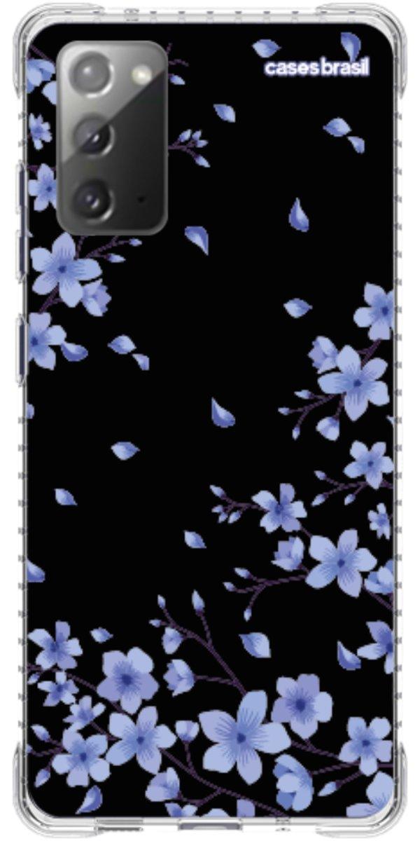 Capinha para Celular Flores de Cerejeira Azuis