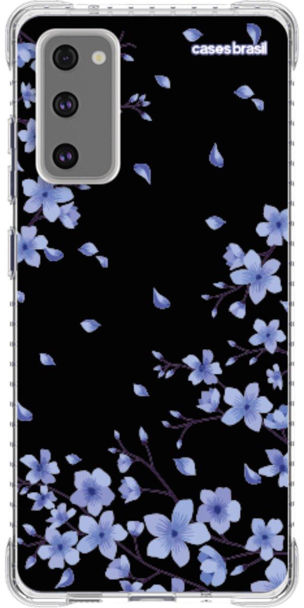 Capinha para Celular Flores de Cerejeira Azuis