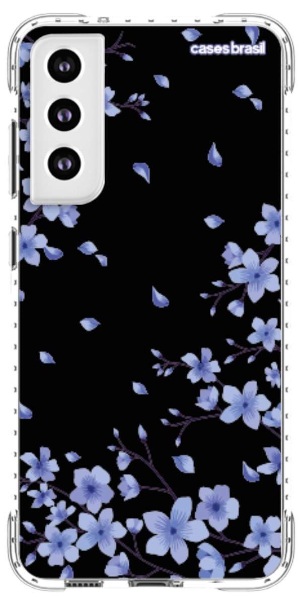 Capinha para Celular Flores de Cerejeira Azuis