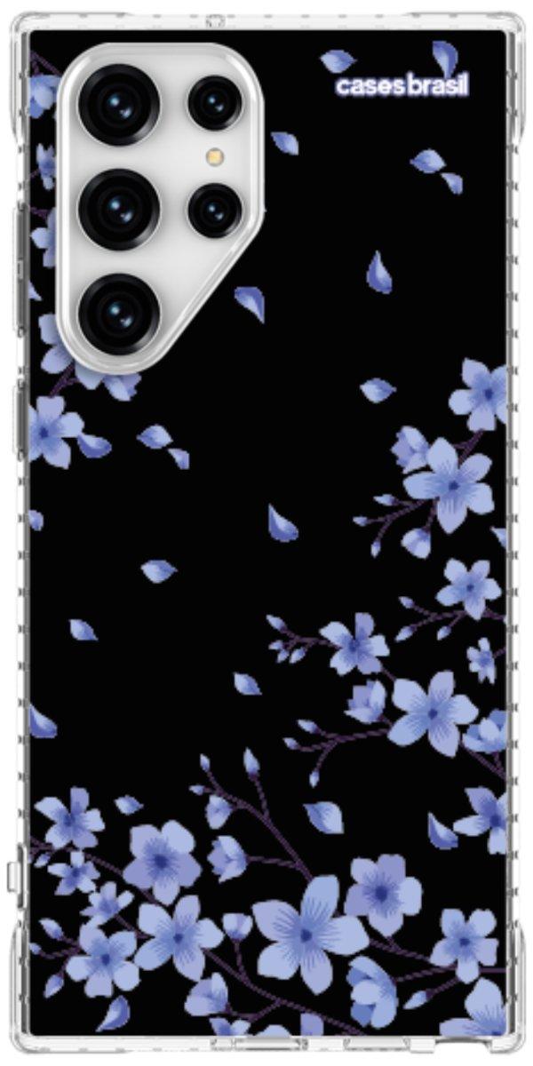 Capinha para Celular Flores de Cerejeira Azuis