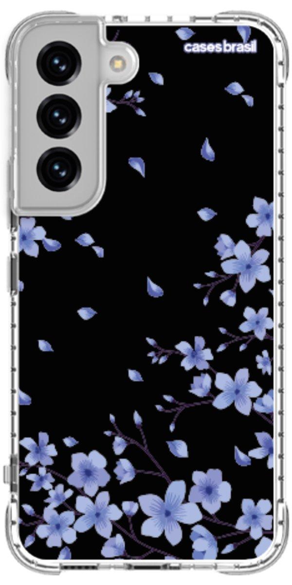 Capinha para Celular Flores de Cerejeira Azuis