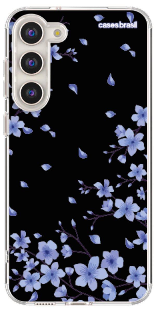 Capinha para Celular Flores de Cerejeira Azuis