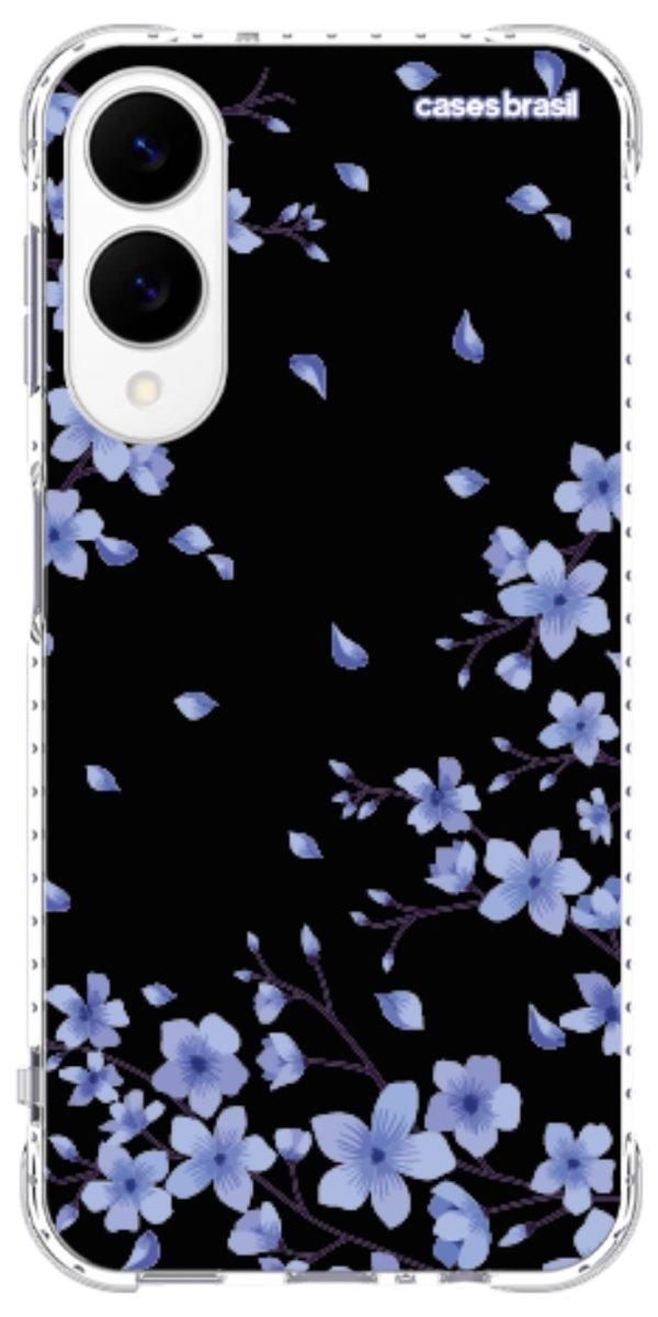Capinha para Celular Flores de Cerejeira Azuis