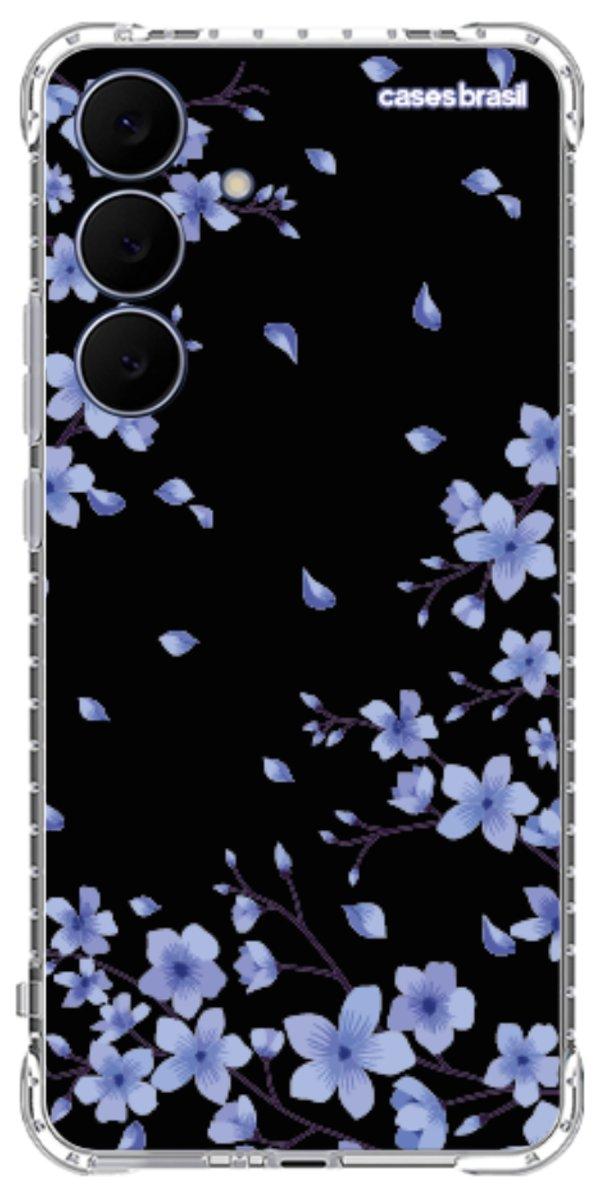 Capinha para Celular Flores de Cerejeira Azuis