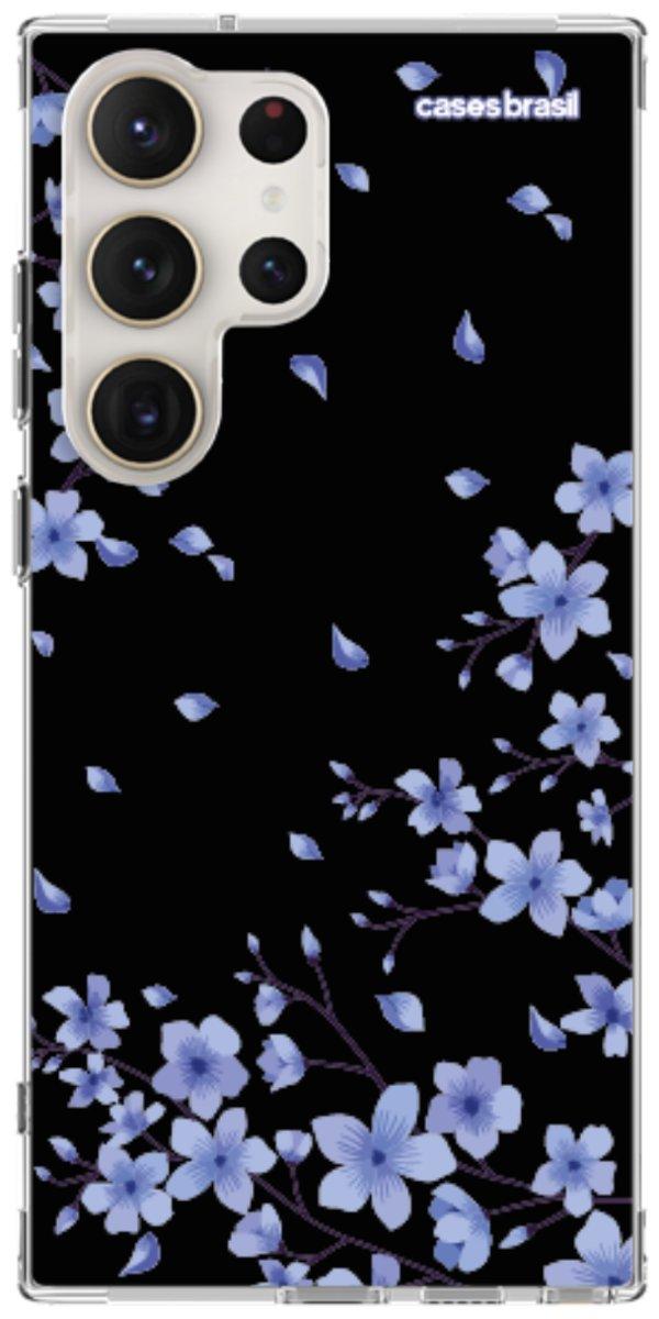 Capinha para Celular Flores de Cerejeira Azuis
