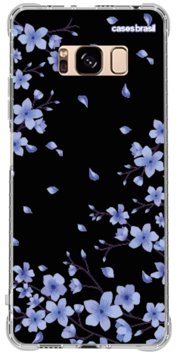 Capinha para Celular Flores de Cerejeira Azuis