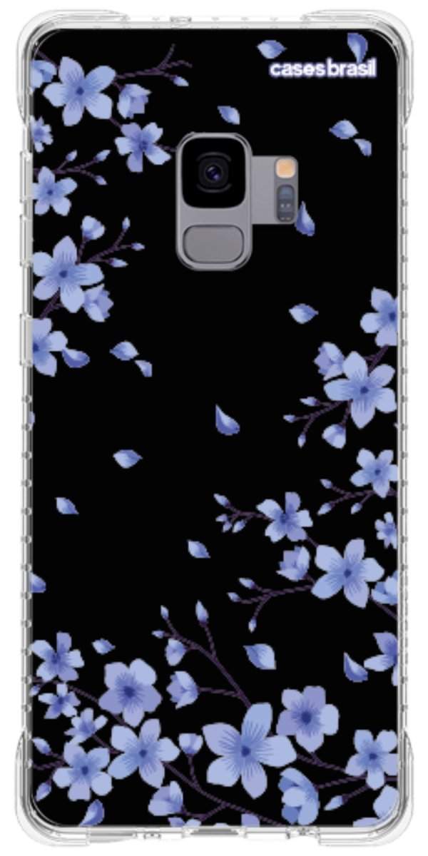 Capinha para Celular Flores de Cerejeira Azuis