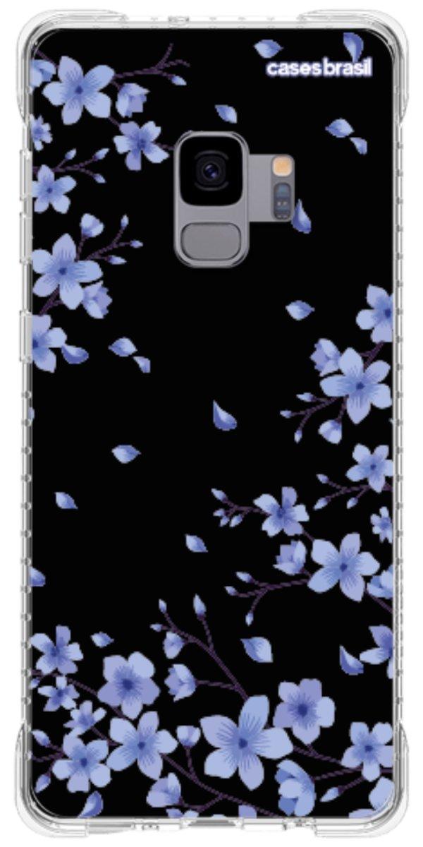 Capinha para Celular Flores de Cerejeira Azuis