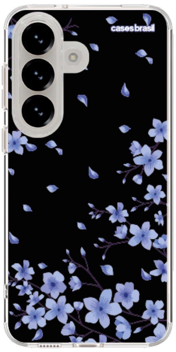 Capinha para Celular Flores de Cerejeira Azuis