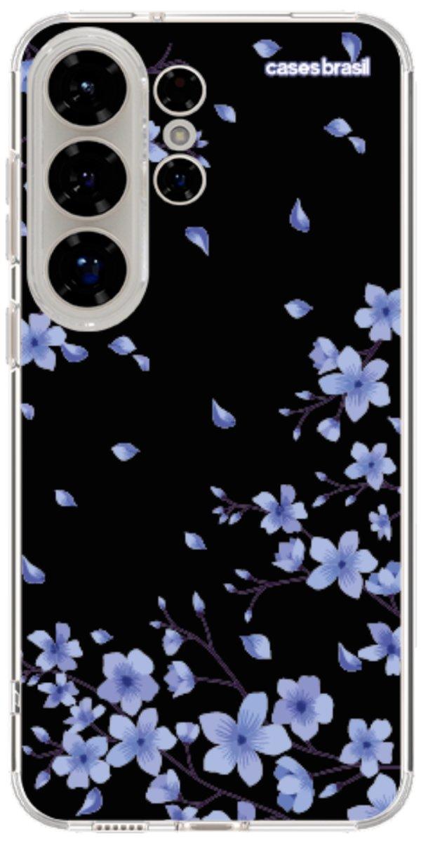 Capinha para Celular Flores de Cerejeira Azuis