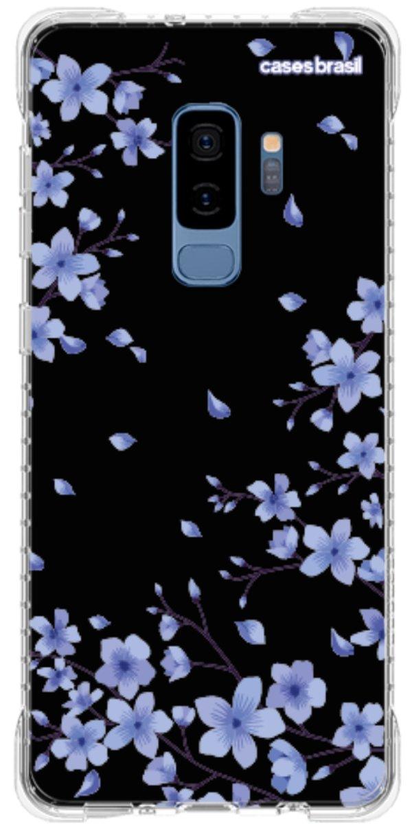 Capinha para Celular Flores de Cerejeira Azuis
