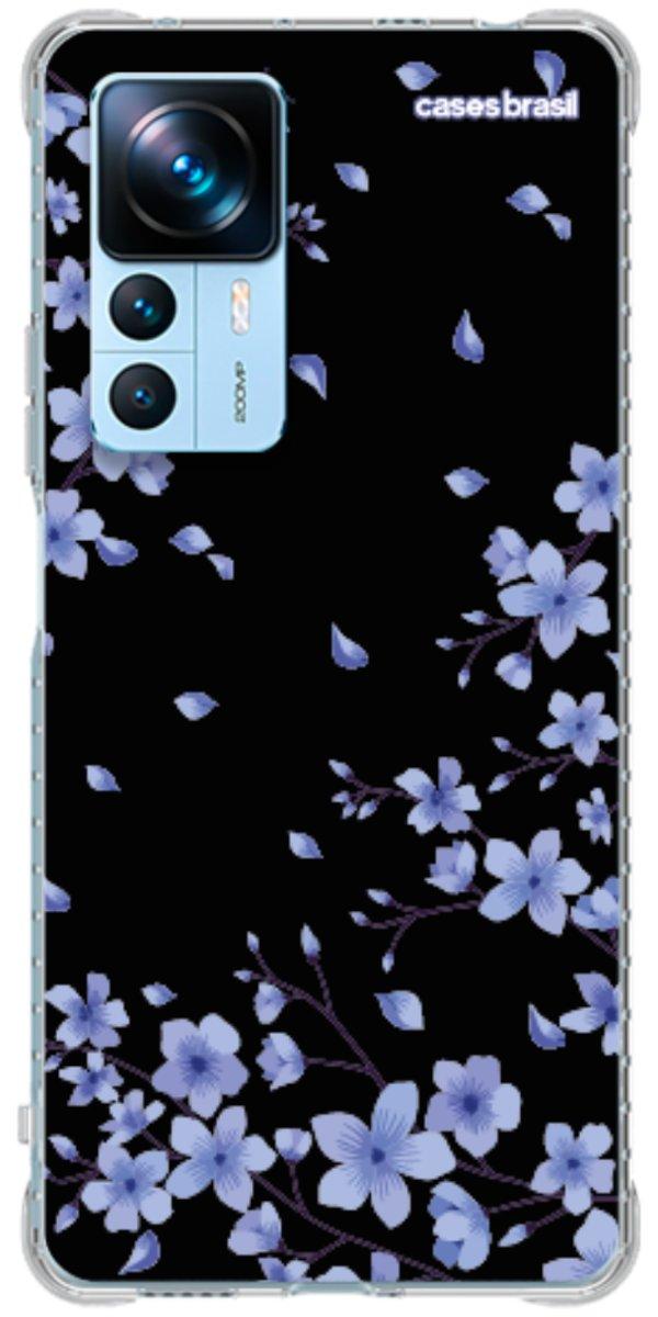 Capinha para Celular Flores de Cerejeira Azuis