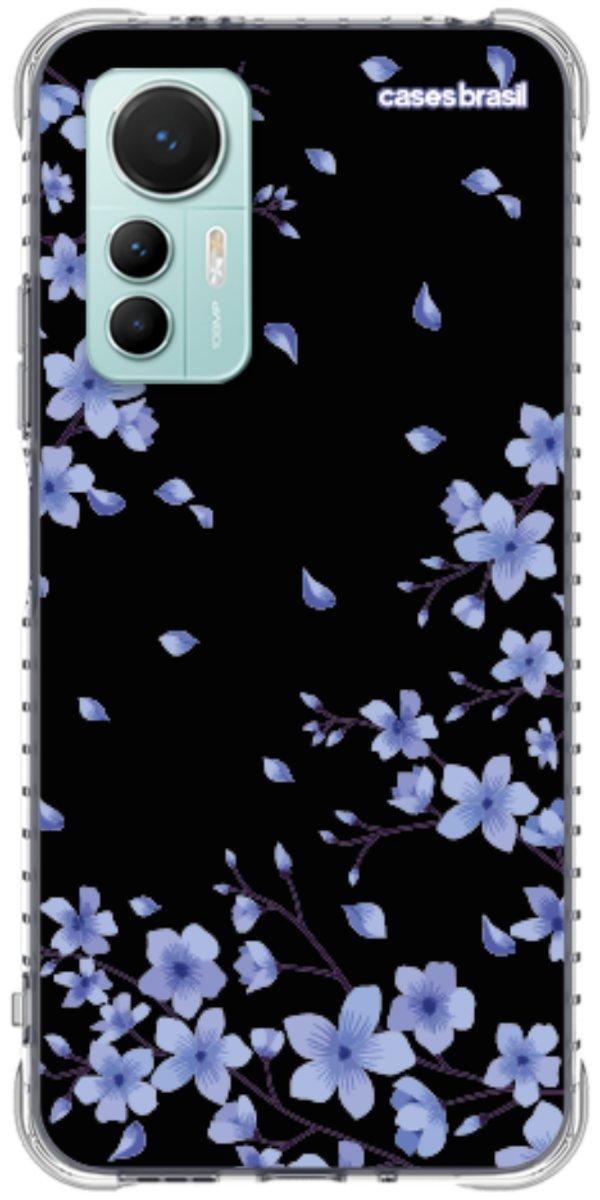 Capinha para Celular Flores de Cerejeira Azuis