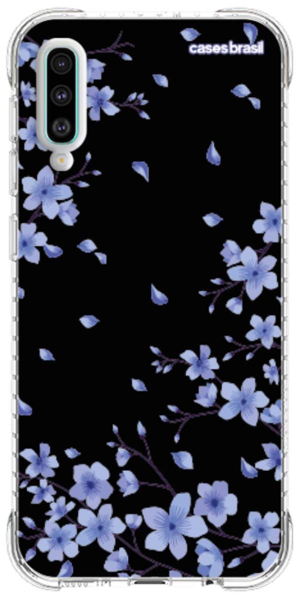 Capinha para Celular Flores de Cerejeira Azuis