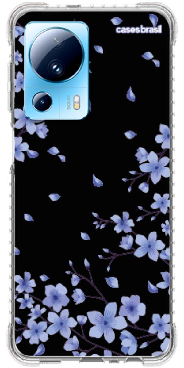 Capinha para Celular Flores de Cerejeira Azuis