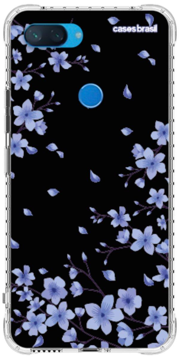 Capinha para Celular Flores de Cerejeira Azuis