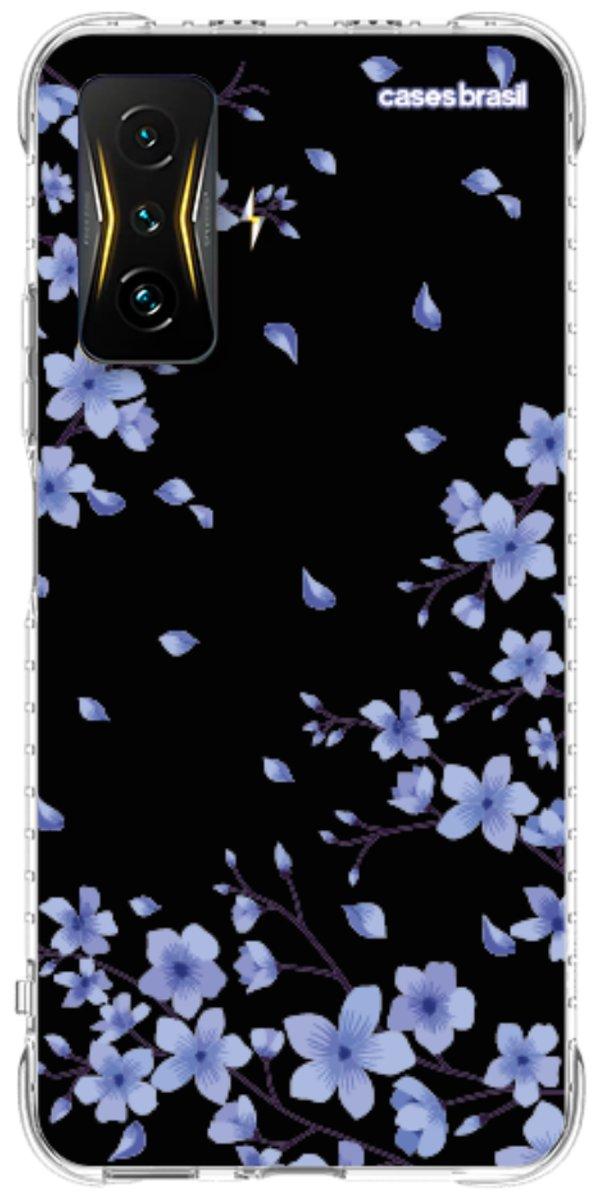 Capinha para Celular Flores de Cerejeira Azuis