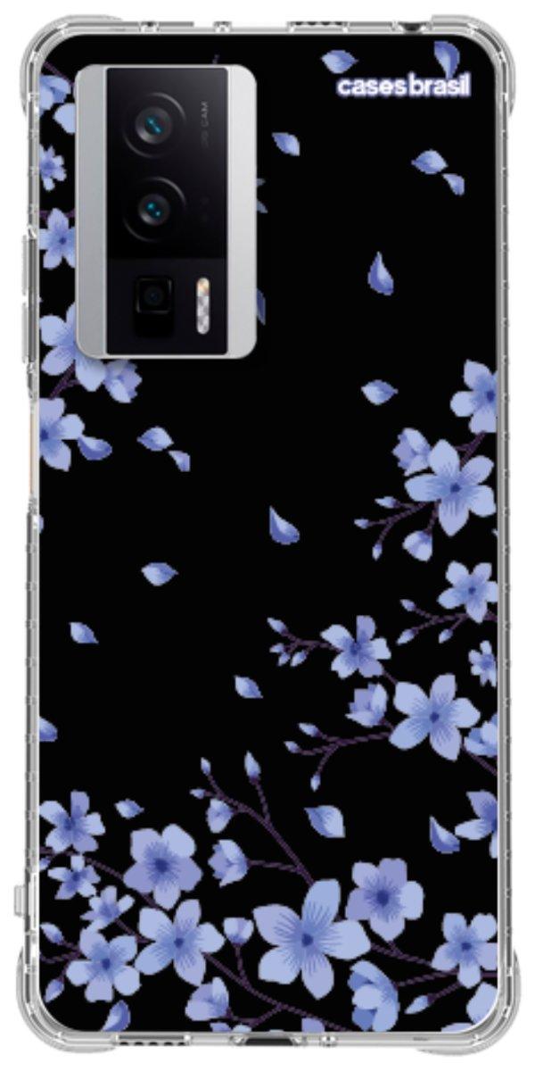 Capinha para Celular Flores de Cerejeira Azuis