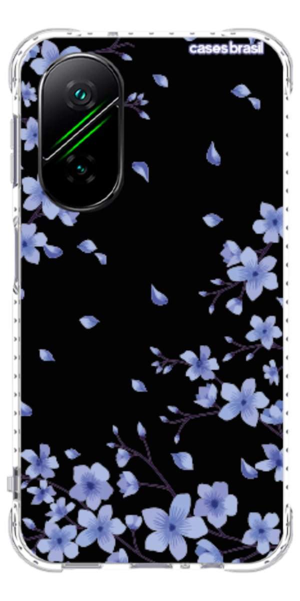 Capinha para Celular Flores de Cerejeira Azuis