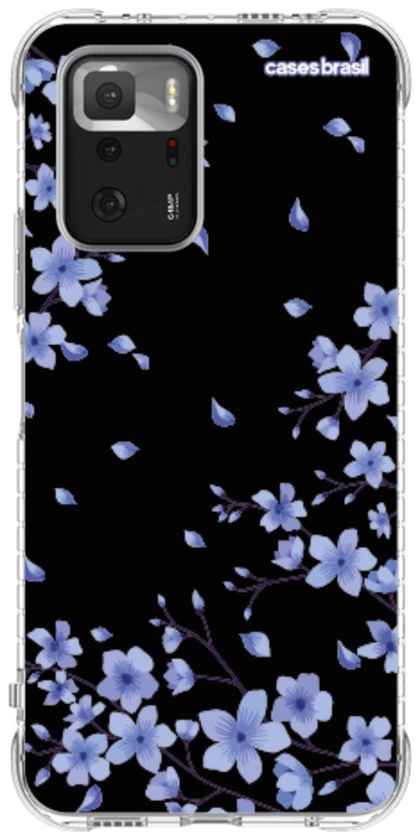 Capinha para Celular Flores de Cerejeira Azuis