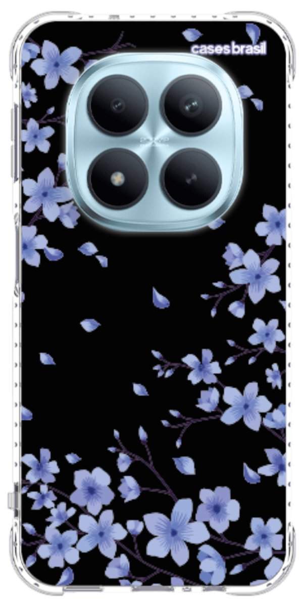 Capinha para Celular Flores de Cerejeira Azuis