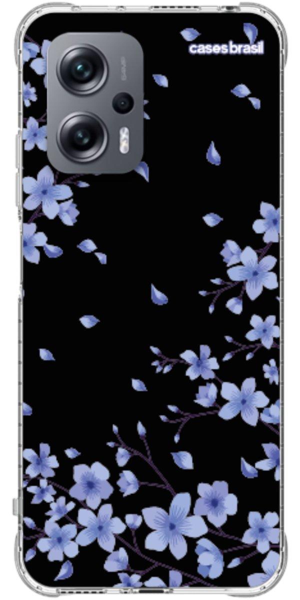 Capinha para Celular Flores de Cerejeira Azuis