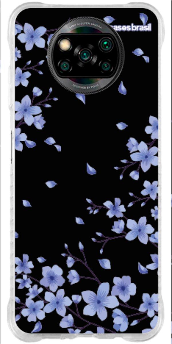 Capinha para Celular Flores de Cerejeira Azuis